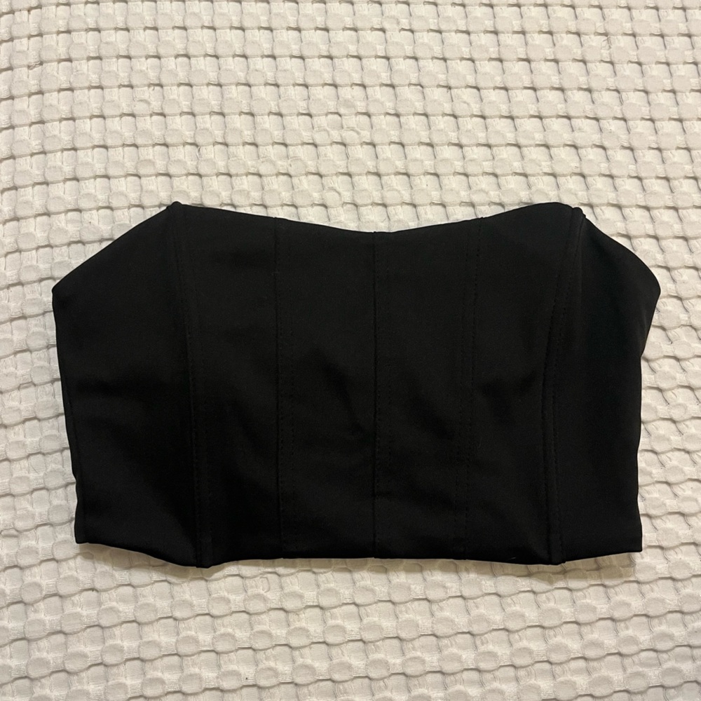 Black Strapless Top